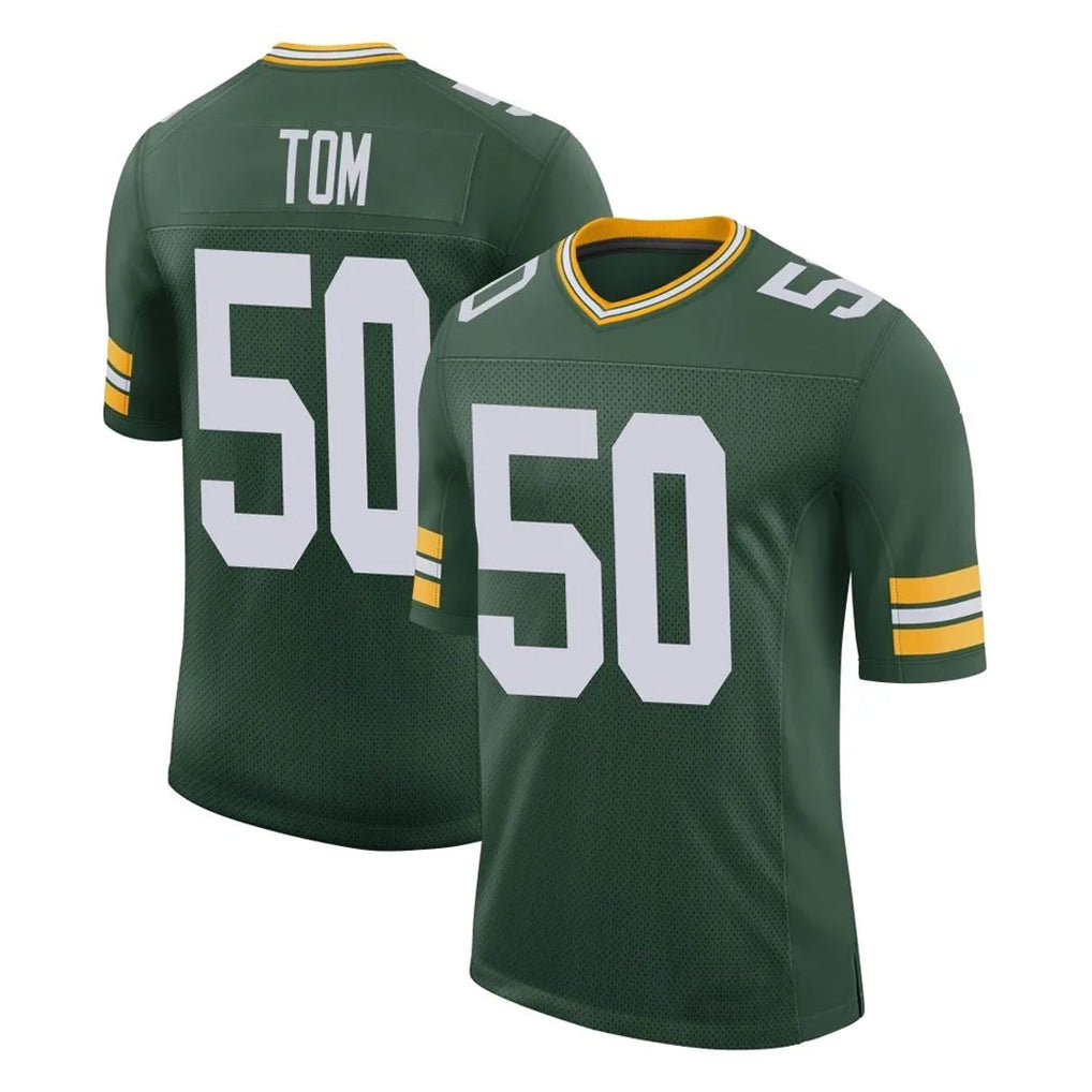 GB.Packers #50 Zach Tom Player Green Limited Classic Home Game Gdoa Stitched Jerseys