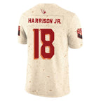 A.Cardinals #18 Marvin Harrison Jr. Player Cream Rivalries Collection Vapor Limited Home Game Gdoa Stitched Jerseys