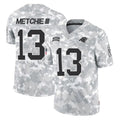 C.Panthers #13 John Metchie III Player Arctic Camo Salute to Service Limited Game Gdoa Stitched Jerseys