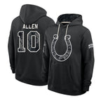 IN.Colts #10 Keenan Allen Player 2026 Black Logo Pullover Hoodies Limited Game Gdoa Stitched Jerseys