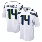 S.Seahawks #14 Sam Darnold Player White Home Game Gdoa Stitched Jerseys