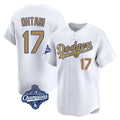 LA.Dodgers #17 Shohei Ohtani Player Gold World Series Meet Collection Limited Home Fdoa Stitched Jerseys