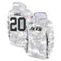 NY.Jets #20 Breece Hall Player Arctic Camo Salute to Service Pullover Hoodies Limited Game Gdoa Stitched Jerseys
