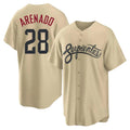 A.Diamondbacks #28 Nolan Arenado Player Tan City Connect Home Game Gdoa Stitched Jerseys