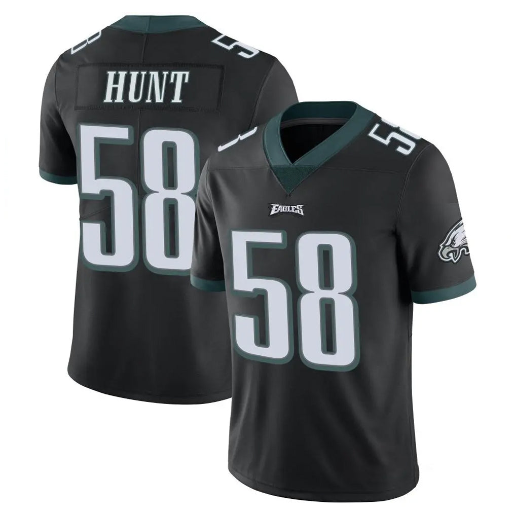 P.Eagles #58 Jalyx Hunt Player Black Limited Vapor Untouchable Home Game Gdoa Stitched Jerseys