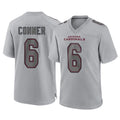 A.Cardinals #6 James Conner Player Gray Fashion Home Game Gdoa Stitched Jerseys