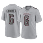 A.Cardinals #6 James Conner Player Gray Fashion Home Game Gdoa Stitched Jerseys