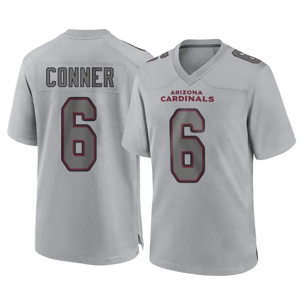 A.Cardinals #6 James Conner Player Gray Fashion Home Game Gdoa Stitched Jerseys