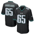 P.Eagles #65 Lane Johnson Player Black Home Game Gdoa Stitched Jerseys