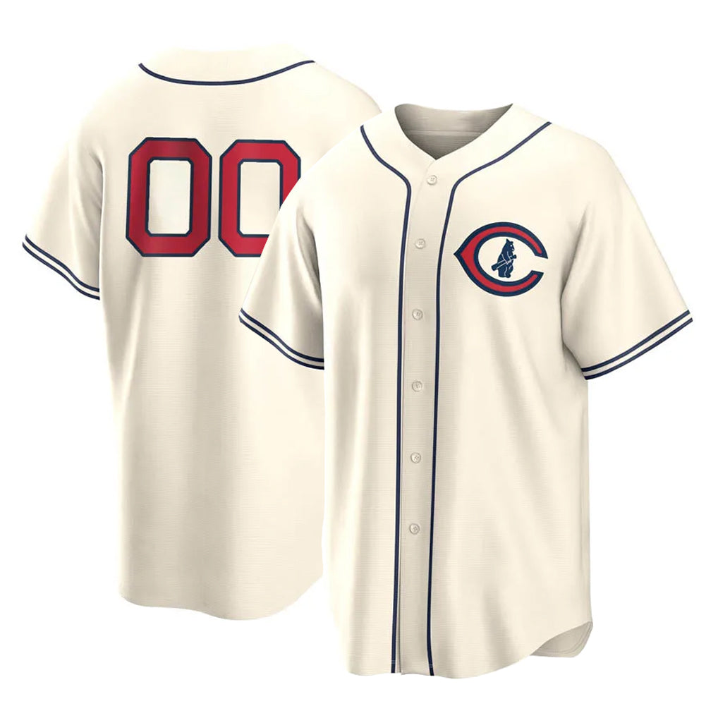Custom C.Cubs Cream Field of Dreams Home Game Any Name & Number Gdoa Stitched Jerseys