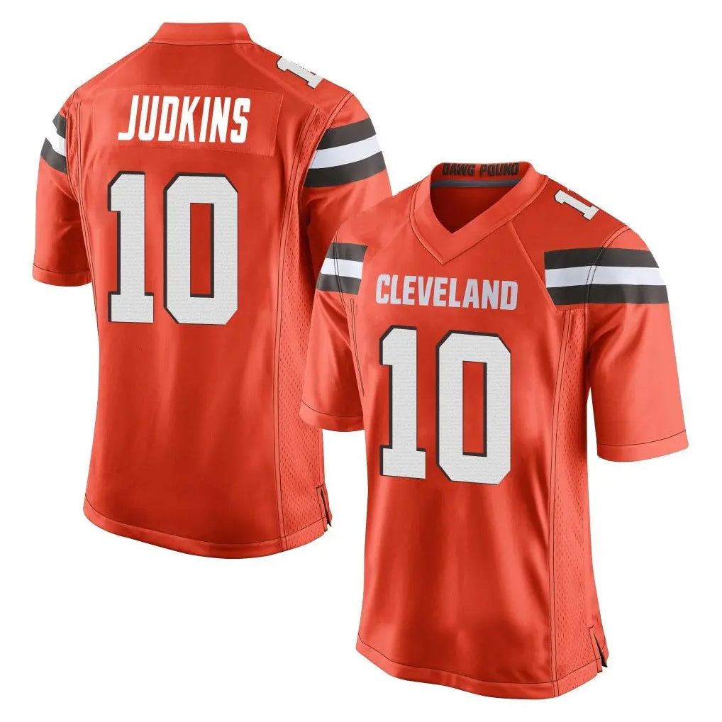 C.Browns #10 Quinshon Judkins Player Orange Home Game Gdoa Stitched Jerseys