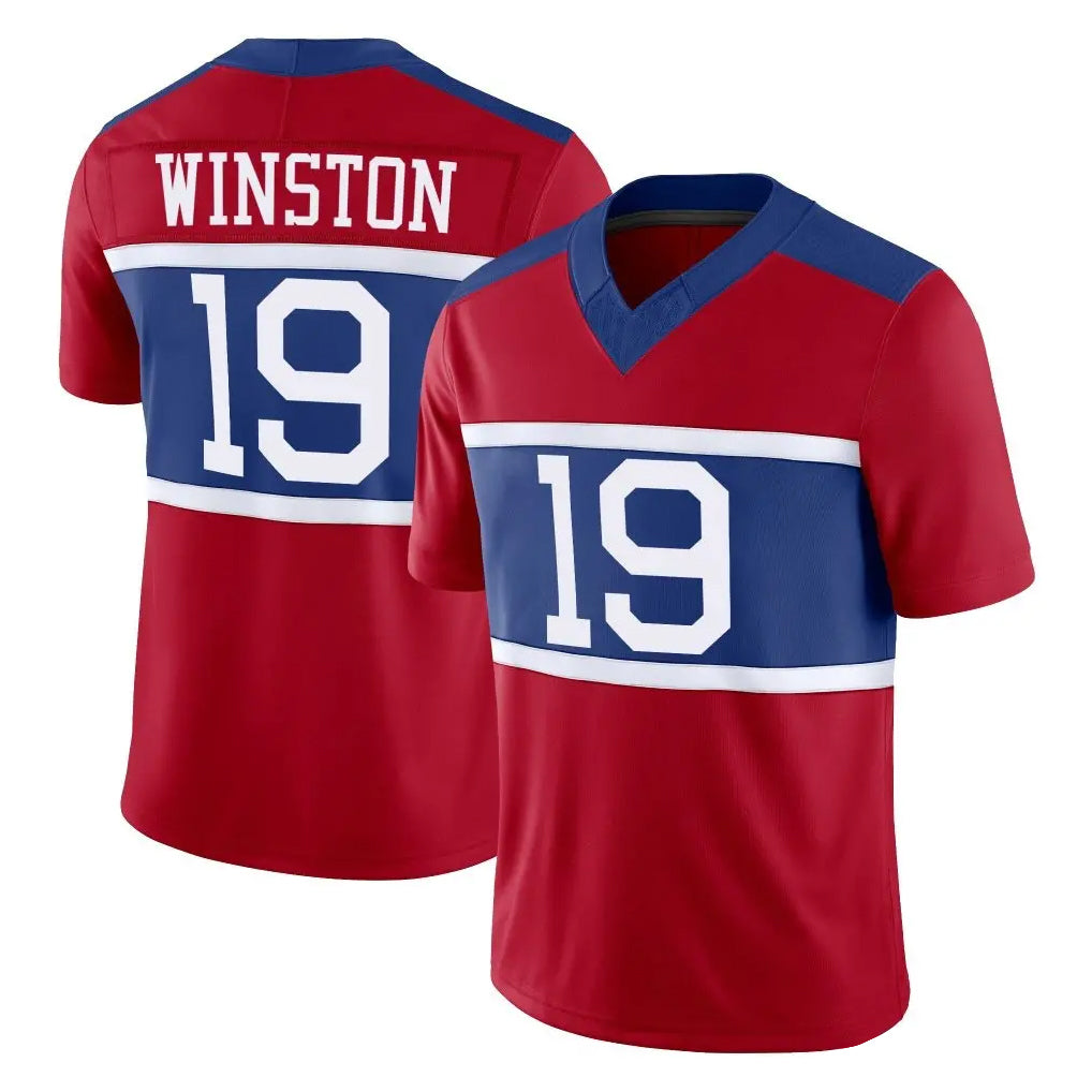 NY.Giants #19 Jameis Winston Player Red Century Vapor F.U.S.E. Home Game Gdoa Stitched Jerseys