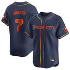 H.Astros #7 Craig Biggio Player Navy City Connect Home Limited Gdoa Stitched Jerseys