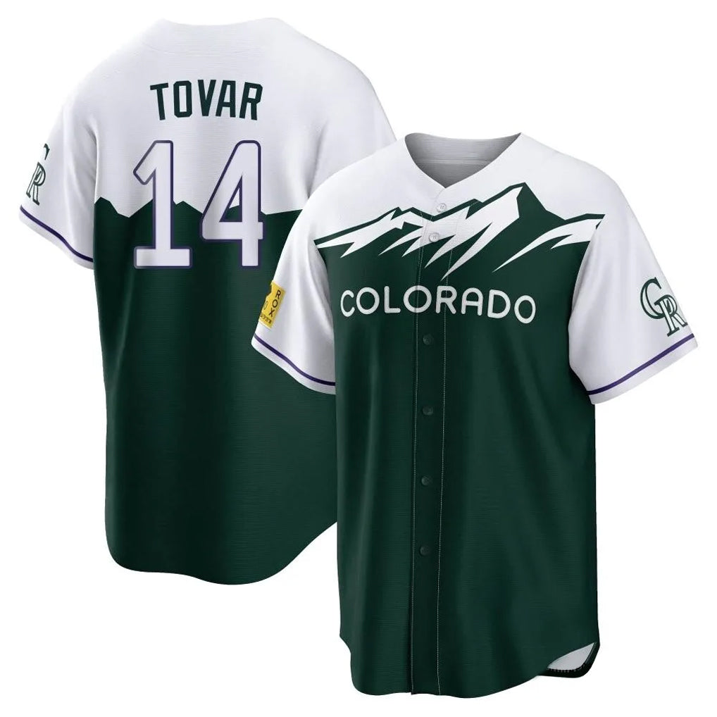 C.Rockies #14 Ezequiel Tovar Player Green City Connect Home Game Gdoa Stitched Jerseys