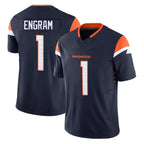 D.Broncos #1 Evan Engram Player Navy Limited Vapor F.U.S.E. Home Game Gdoa Stitched Jerseys