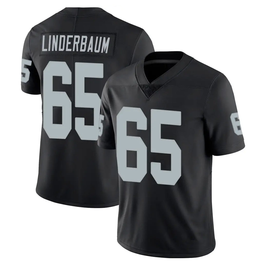 LV.Raiders #65 Tyler Linderbaum Player Black Limited Vapor Untouchable Home Game Gdoa Stitched Jerseys