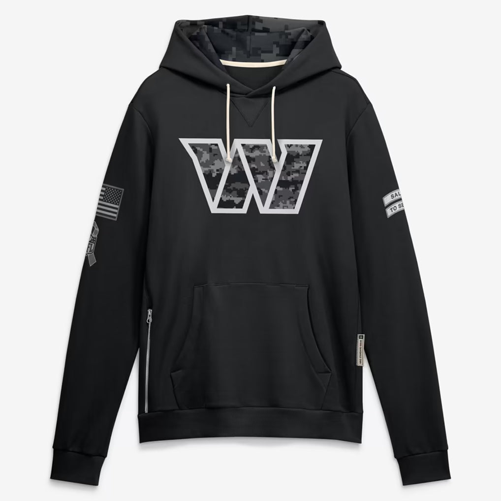 W.Commanders 2026 Black Logo Pullover Hoodies Limited Game Gdoa Stitched Jerseys