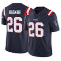 NE.Patriots #26 Hassan Haskins Player Navy Limited Vapor F.U.S.E. Home Game Gdoa Stitched Jerseys