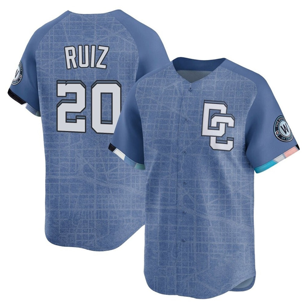 W.Nationals #20 Keibert Ruiz Player Light Blue Limited City Connect Fdoa Stitched Jerseys