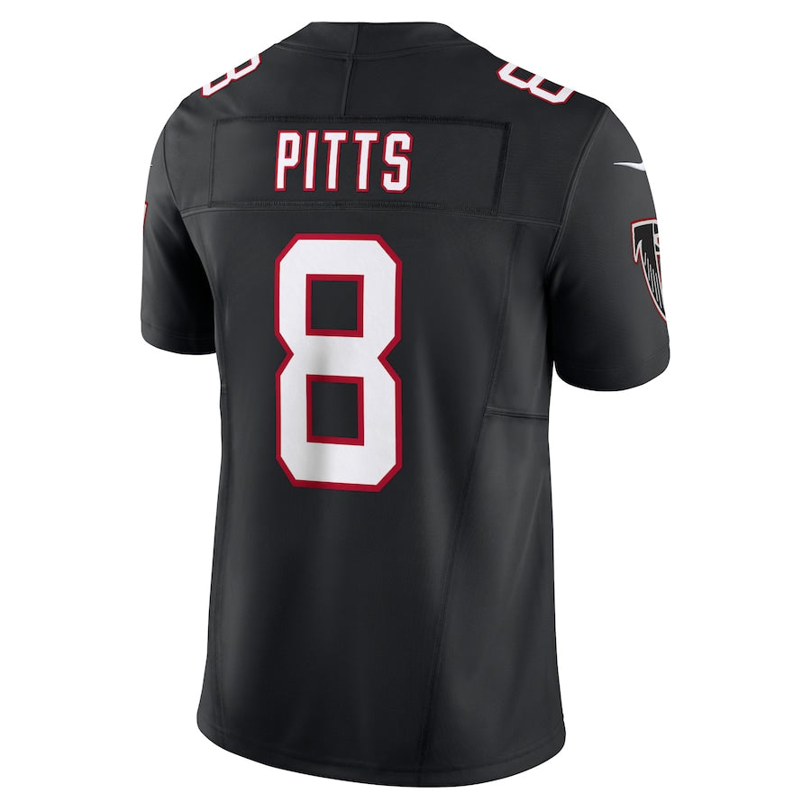 A.Falcons #8 Kyle Pitts Sr. Player Black Vapor F.U.S.E. Limited Gdoa Stitched Jerseys