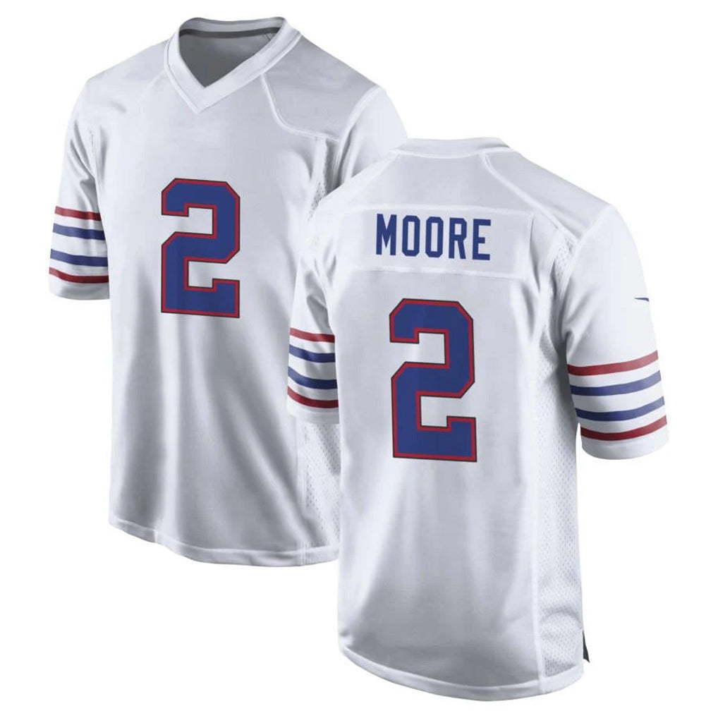 B.Bills #2 DJ Moore Player White Alternate Game Gdoa Stitched Jerseys
