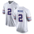 B.Bills #2 DJ Moore Player White Alternate Game Gdoa Stitched Jerseys