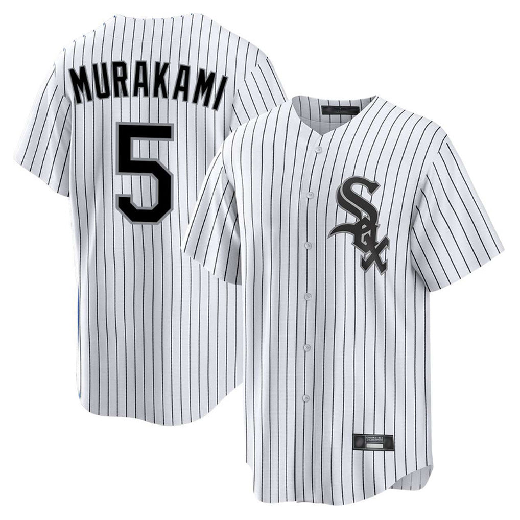 C.White Sox #5 Munetaka Murakami Player White Stripe Home Game Gdoa Stitched Jerseys