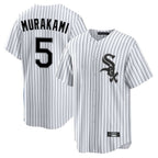 C.White Sox #5 Munetaka Murakami Player White Stripe Home Game Gdoa Stitched Jerseys