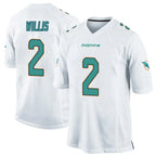 M.Dolphins #2 Malik Willis Player White Home Game Gdoa Stitched Jerseys