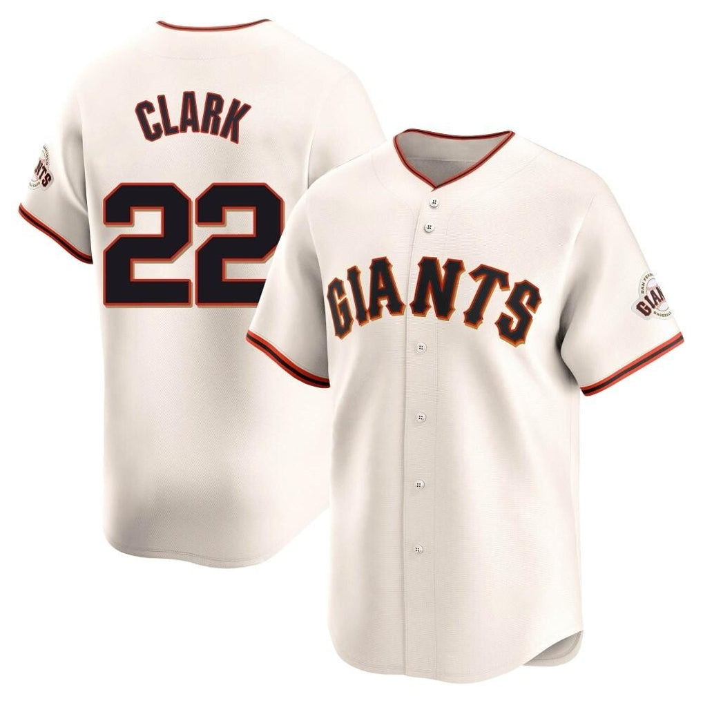 SF.Giants #22 Will Clark Player Cream Home Limited Fdoa Stitched Jerseys