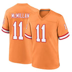 TB.Buccaneers #11 Jalen McMillan Player Orange Throwback Home Game Gdoa Stitched Jerseys