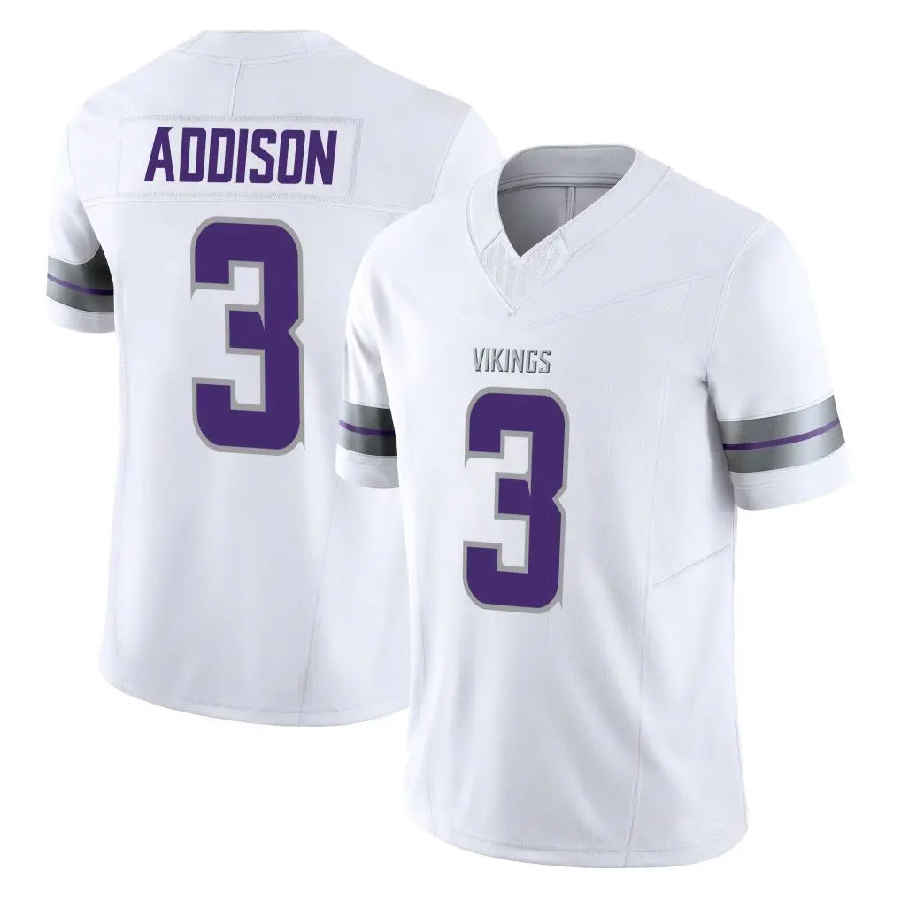 M.Vikings #3 Jordan Addison Player White Limited Alternate Vapor F.U.S.E. Home Game Gdoa Stitched Jerseys
