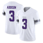 M.Vikings #3 Jordan Addison Player White Limited Alternate Vapor F.U.S.E. Home Game Gdoa Stitched Jerseys