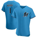 M.Marlins #1 Connor Norby Player Blue Home Limited Elite Fdoa Stitched Jerseys