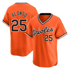B.Orioles #25 Pete Alonso Player Orange T-shirt Limited Home Game Gdoa Stitched Jerseys