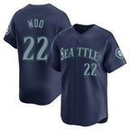 S.Mariners #22 Bryan Woo Player Navy Home Limited Fdoa Stitched Jerseys