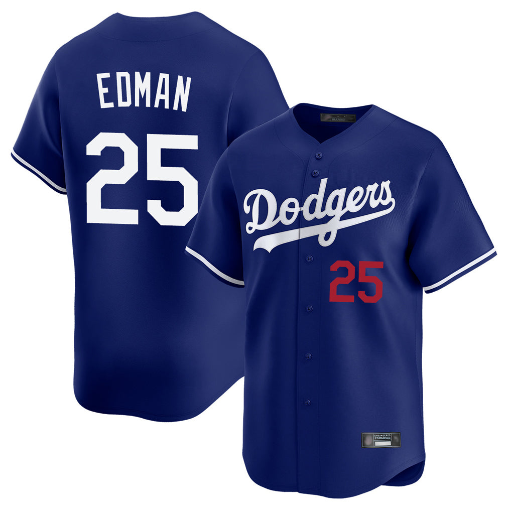 LA.Dodgers #25 Tommy Edman Player Royal Limited Home Fdoa Stitched Jerseys