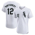 C.White Sox #12 Colson Montgomery Player White Stripe Limited Elite Home Gdoa Stitched Jerseys