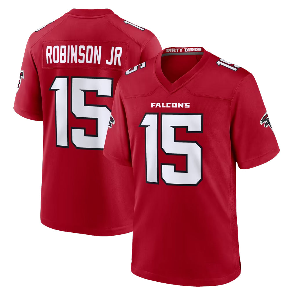 A.Falcons #15 Brian Robinson Player Red Team Color Home Game Gdoa Stitched Jerseys