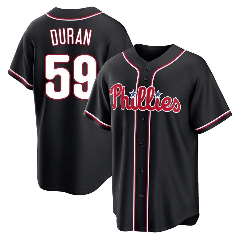 P.Phillies #59 Jhoan Duran Player Black Fashion Out Home Game Fdoa Stitched Jerseys