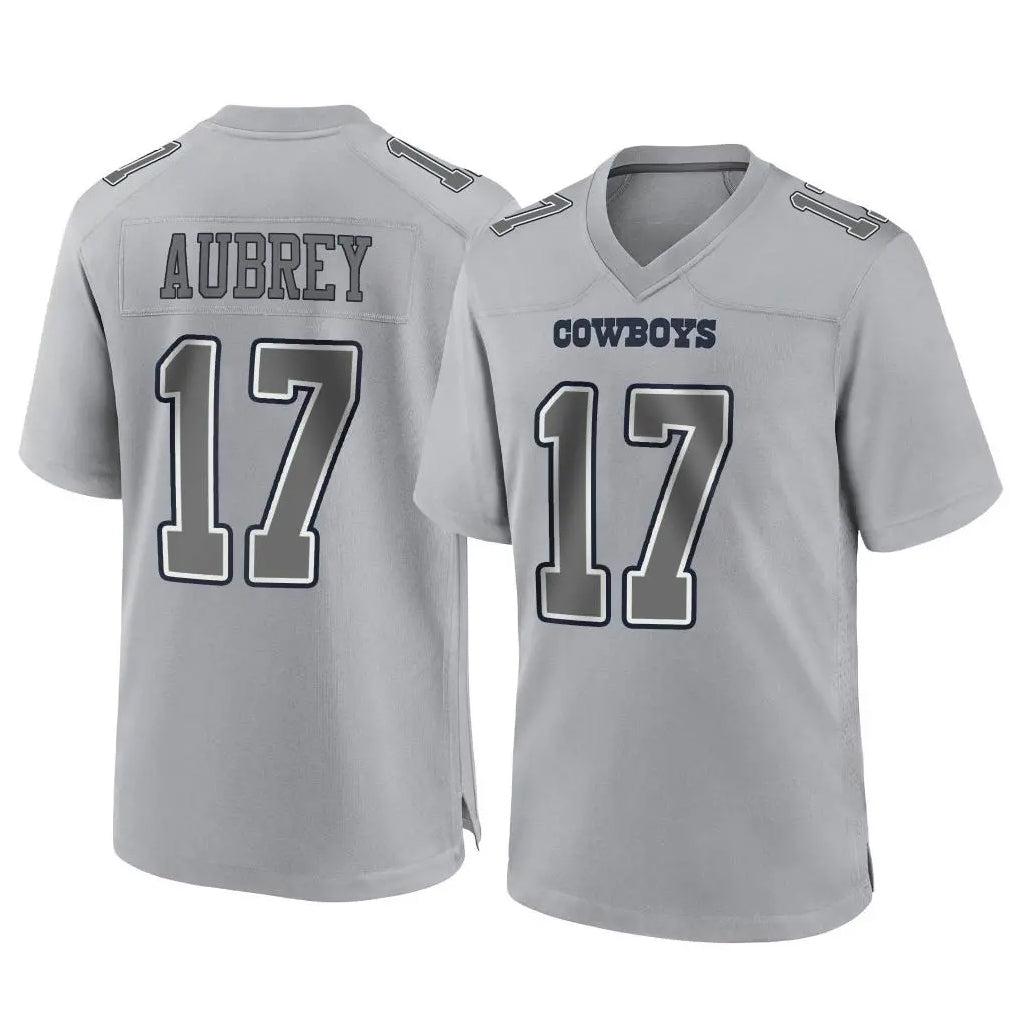 D.Cowboys #17 Brandon Aubrey Player Gray Atmosphere Fashion Home Game Gdoa Stitched Jerseys