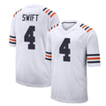 C.Bears #4 D'Andre Swift Player White Classic Home Game Gdoa Stitched Jerseys