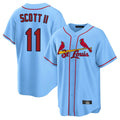 St. Louis Cardinals #11 Victor Scott II Player Light Blue Home Game Fdoa Stitched Jerseys