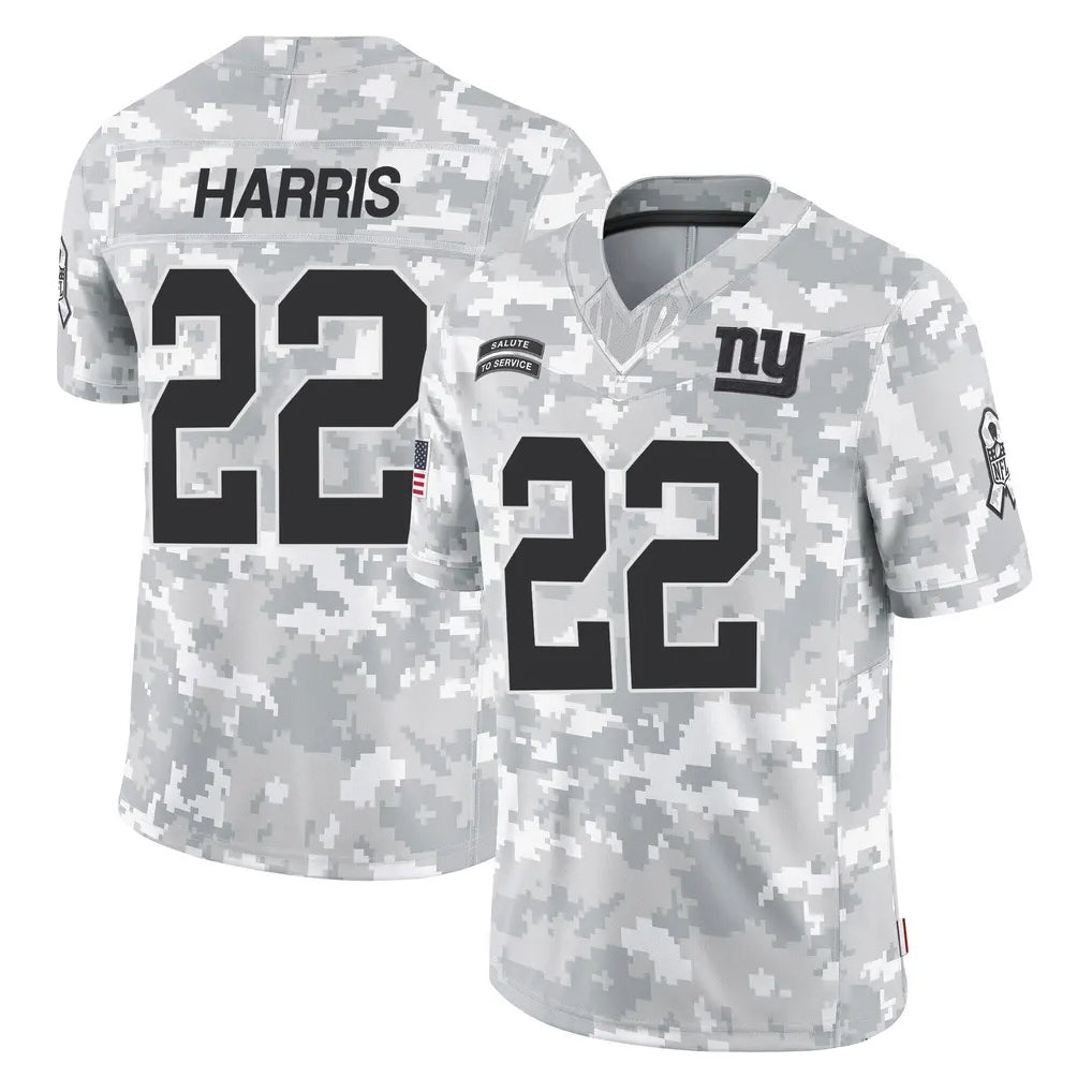 NY.Giants #22 Najee Harris Player Arctic Camo Salute To Service Limited Game Gdoa Stitched Jerseys