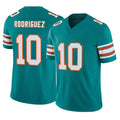 M.Dolphins #10 Jacob Rodriguez Player Aqua Limited Alternate Vapor F.U.S.E. Home Game Gdoa Stitched Jerseys