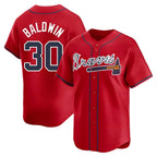 A.Braves #30 Drake Baldwin player Red Limited Alternate Stitched Jerseys