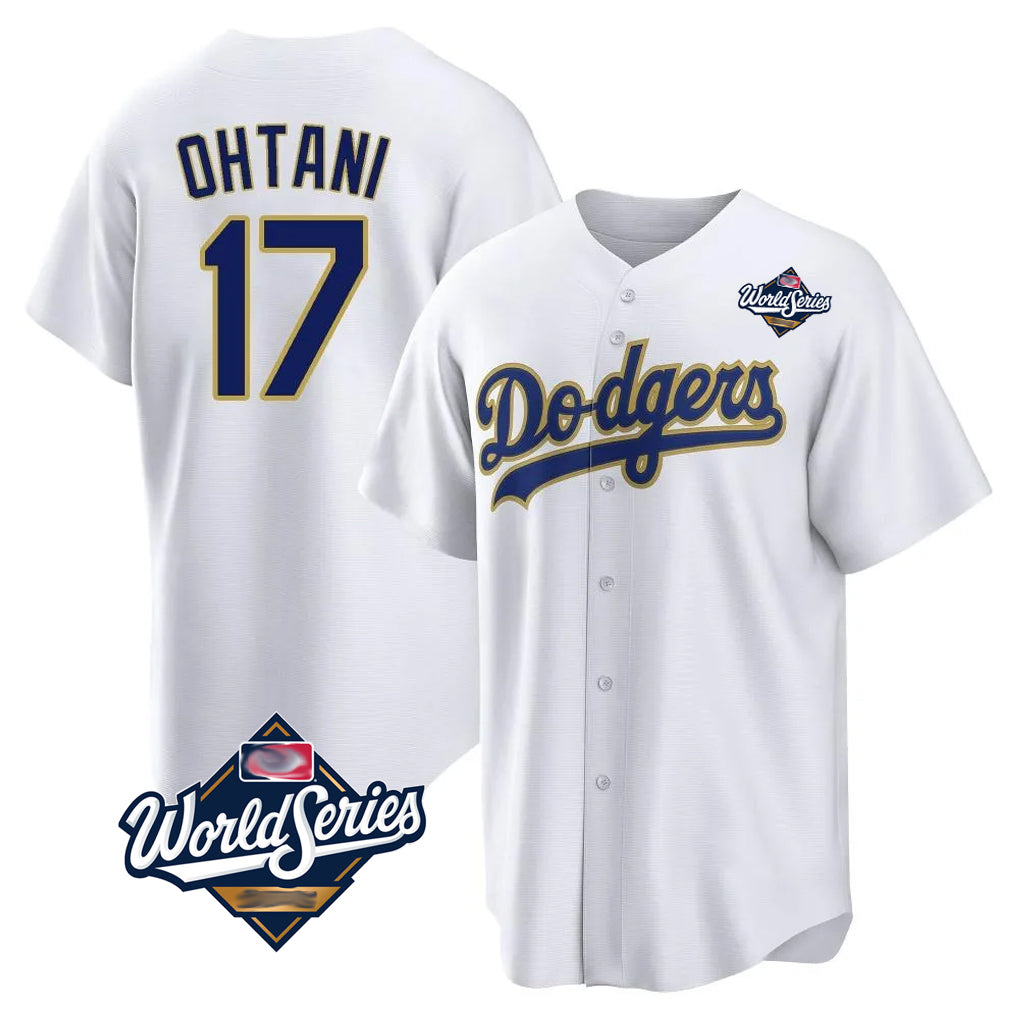 LA.Dodgers #17 Shohei Ohtani Player Gold White World Series 2026 Collection Stadium Game Fdoa Stitched Jerseys