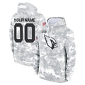Custom A.Cardinals Arctic Camo Salute to Service Limited Hoodie Any Name & Numbers Gdoa Stitched Jerseys