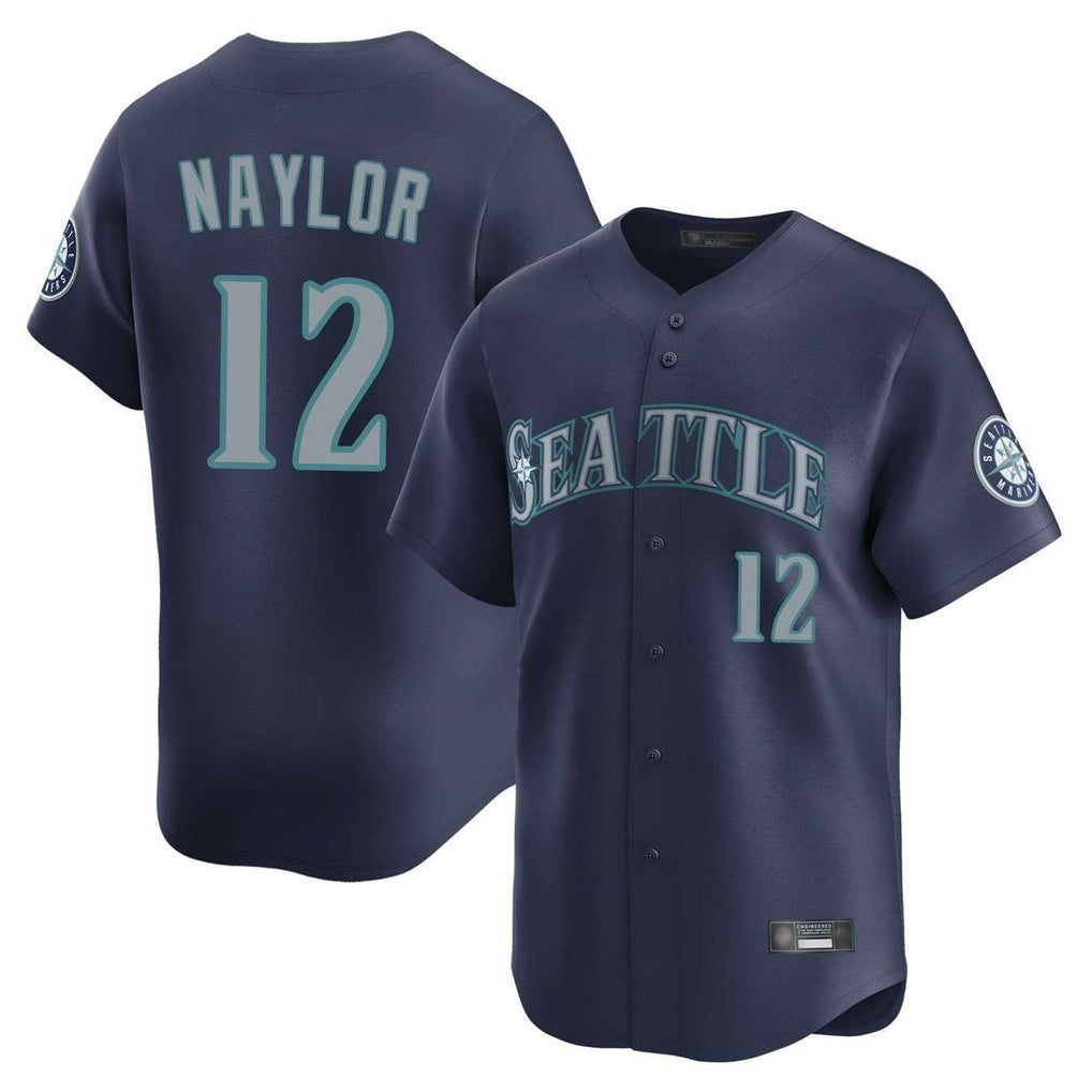 S.Mariners #12 Josh Naylor Player Navy Home Limited Fdoa Stitched Jerseys