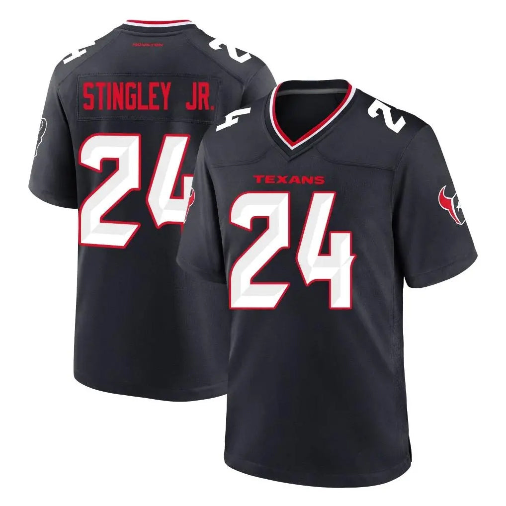 H.Texans #24 Derek Stingley Jr. Player Navy Team Home Game Gdoa Stitched Jerseys